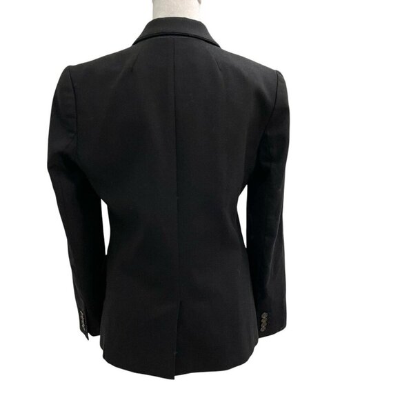 *J. CREW Wool Stretch Classic Preppy Polished Blazer Jacket 1 Button Black  2 - Picture 4 of 8